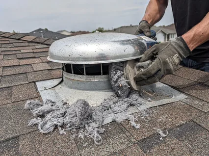 Cleaning Dryer Vent On Roof in Sudbury