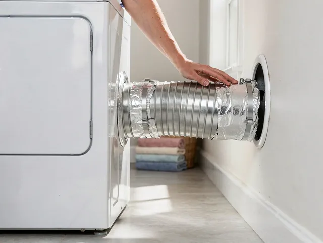 Professional dryer vent hose installation by Sudbury Dryer Vent Cleaning in Sudbury