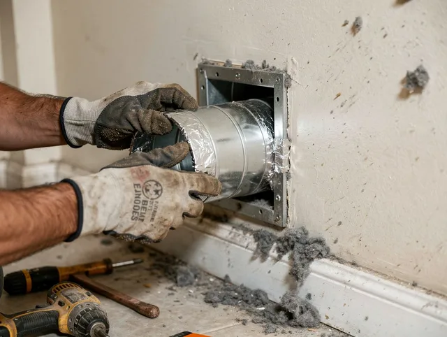 Professional dryer vent repair and installation by Sudbury Dryer Vent Cleaning in Sudbury