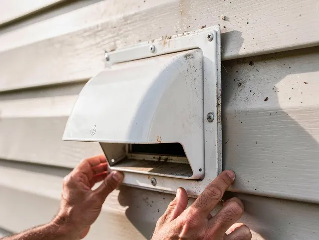 Sudbury Dryer Vent Cleaning technician delivering thorough residential dryer vent cleaning service in Sudbury